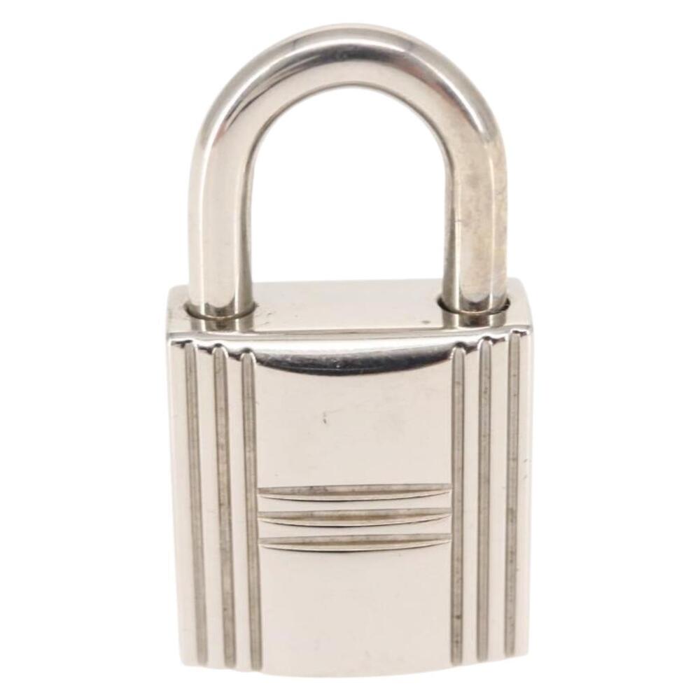 HERMES Cadena Padlock metal Silver Auth hk3165 - Picture 3 of 6